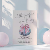 Een beetje pompoen PInk boog crème Baby shower Kaart