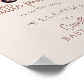 Een beetje pompoen roze truck Baby shower welkom Poster (Hoek)