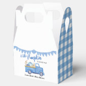 Een beetje pompoen rustiek blauw vrachtwagen Baby  Bedankdoosjes (Geopend)