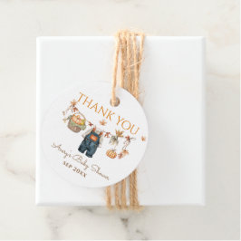 Een beetje pompoen rustieke Boho Herfst Baby showe Bedankjes Labels