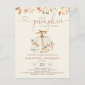 Een beetje pompoen rustieke herfst Baby shower Briefkaart (Voorkant)