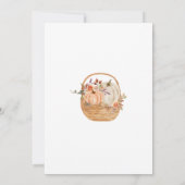 Een beetje pompoen rustieke Herfst Baby shower Kaart (Achterkant)