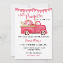 Een beetje pompoen rustieke roze truck BABY SHOWER