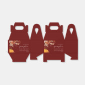 Een beetje pompoen Rusty Bourgogne Floral Baby sho Bedankdoosjes (Uitgevouwen)