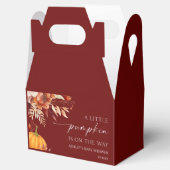 Een beetje pompoen Rusty Bourgogne Floral Baby sho Bedankdoosjes (Geopend)