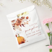 Een beetje pompoen Rusty Bourgogne Floral Baby sho Bedankzakje (Gezegeld)