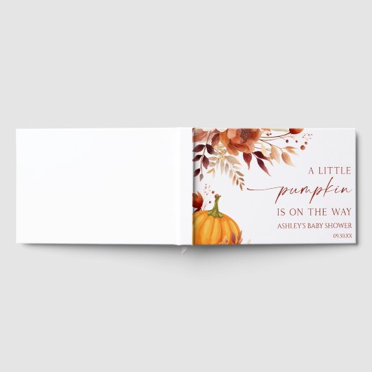 Een beetje pompoen Rusty Bourgogne Floral Baby sho Gastenboek (Volledig)