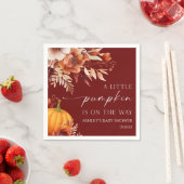 Een beetje pompoen Rusty Bourgogne Floral Baby sho Servet (Insitu)