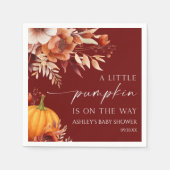 Een beetje pompoen Rusty Bourgogne Floral Baby sho Servet (Voorkant)