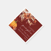Een beetje pompoen Rusty Bourgogne Floral Baby sho Servet (Hoek)