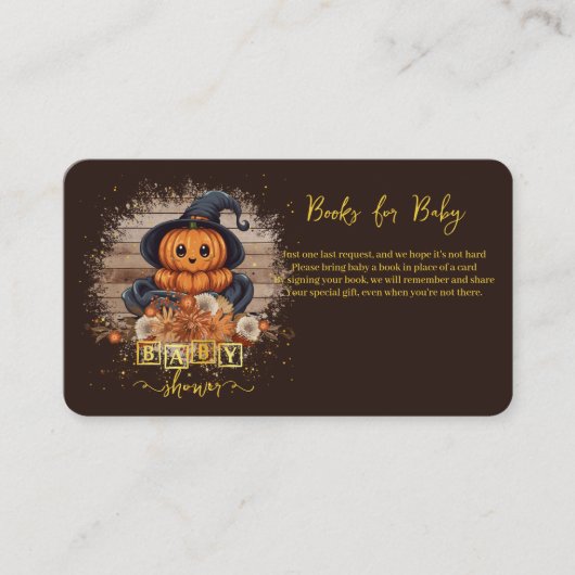 Een beetje pompoen Schattige Kawaii Glitters Baby  Informatiekaartje (Voorkant)