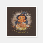 Een beetje pompoen Schattige Kawaii Glitters Baby  Servet (Voorkant)