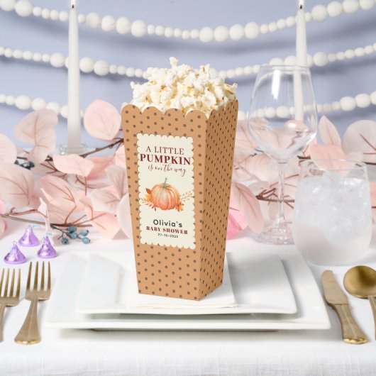 Een beetje pompoen Schattigee Herfst rustieke Baby Bedankdoosjes (Huwelijk)