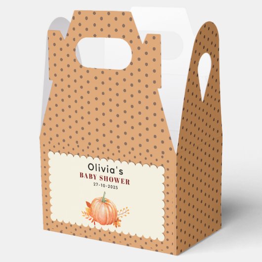 Een beetje pompoen Schattigee Herfst rustieke Baby Bedankdoosjes (Geopend)