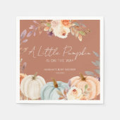 Een beetje pompoen terracotta Herfst Baby shower Servet (Voorkant)