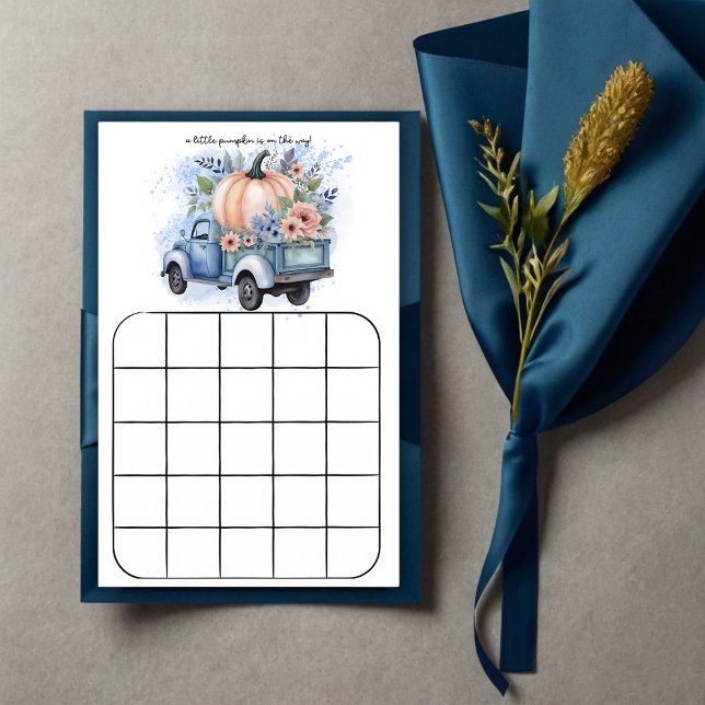 Een beetje pompoen truck blauw Waterverf bingo spe (Creator heeft geüpload)