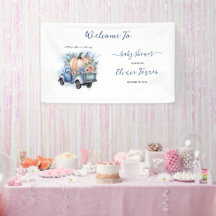 Een beetje pompoen truck Waterverf Baby shower