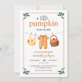 Een beetje pompoen waslijn Herfst Baby shower Kaart (Voorkant)