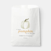 Een beetje pompoen Waterverf Baby shower Bedankzakje (Voorkant)
