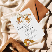 Een beetje pompoen | Waterverf Floral baby shower Kaart