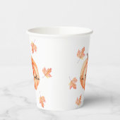 Een beetje pompoen Waterverf Halloween Herfst Papieren Bekers (Links)