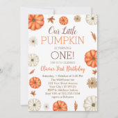 Een beetje pompoen wordt een 1e verjaardag kaart (Voorkant)