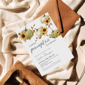 Een beetje pompoen | zonnebloem | Herfst baby show Kaart