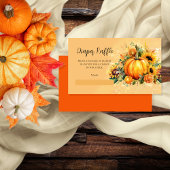 Een beetje Pompoen Zonnebloemen Baby Luier Raffle Informatiekaartje