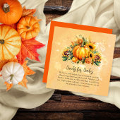 Een beetje pompoen zonnebloemen boeken voor Baby Informatiekaartje