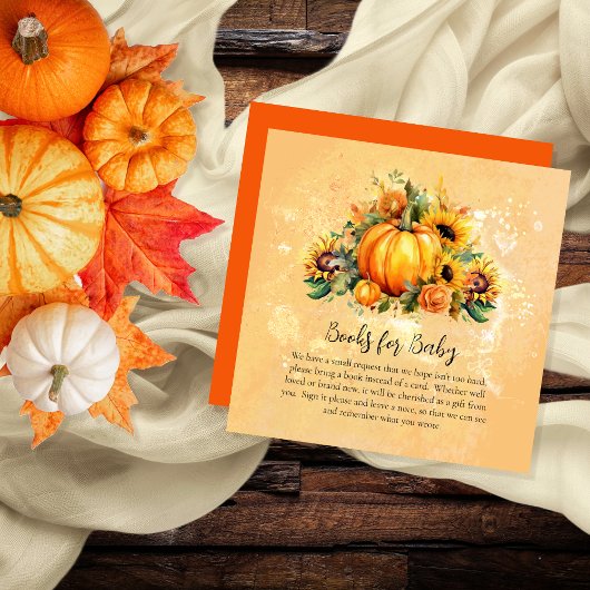 Een beetje pompoen zonnebloemen boeken voor Baby Informatiekaartje