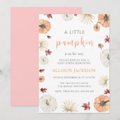 Een beetje pompoengroen laat Baby shower Kaart (Voorkant / Achterkant)