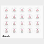 Een beetje pompoenil Baby shower Ronde Sticker (Vel)