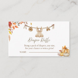 Een beetje pompoenluier Raffle, Wasserij Boho Herf Informatiekaartje