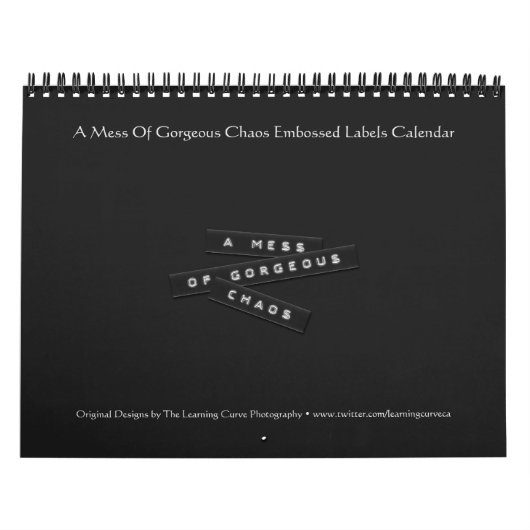 Een beetje prachtige chaos met reliëf op etiketten kalender (Hoes)