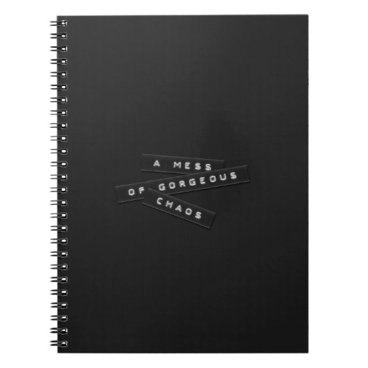 Een beetje prachtige chaos met reliëf op etiketten notitieboek (Voorkant)