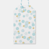 Een beetje Prince Baby shower Blue Gold Cadeaulabel (Achterkant)