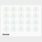 Een beetje Prince Baby shower Blue Gold Ronde Sticker (Vel)