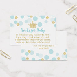 Een beetje Prince Baby shower Breng een boek aanvr Visitekaartje