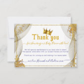 Een beetje Prince Baby shower dank je Kaart (Voorkant)