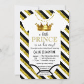 Een beetje Prince Glitter Baby shower Invitation Kaart (Voorkant)