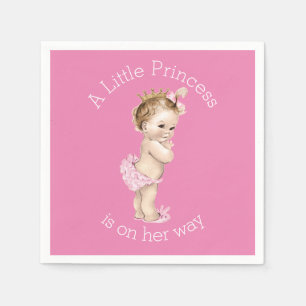 Een beetje Princess Baby shower Roze Servet