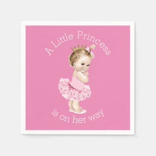 Een beetje Princess Ballerina Baby shower Roze Servet
