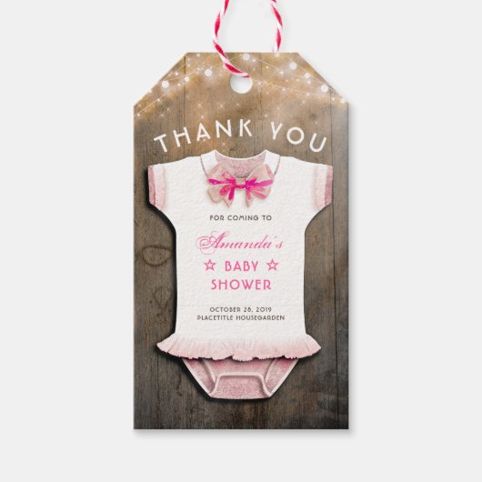 Een beetje prinses Baby shower dank je Cadeaulabel (Voorkant)