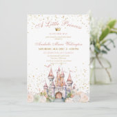 Een beetje prinses blush gouden kroon kasteel douc kaart (Staand voorkant)