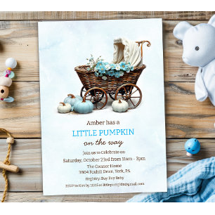 Een beetje Pumpkin Baby Carriage Baby shower Kaart