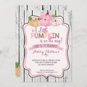 Een beetje Pumpkin Baby shower Kaart (Voorkant / Achterkant)