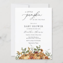 Een beetje Pumpkin Baby shower Uitnodiging