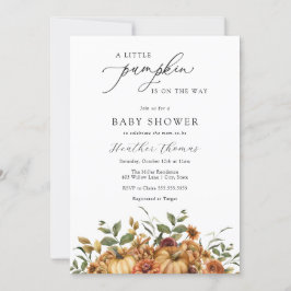 Een beetje Pumpkin Baby shower Uitnodiging