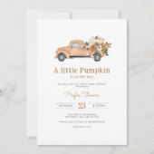 Een beetje Pumpkin Boho Baby shower Kaart (Voorkant)