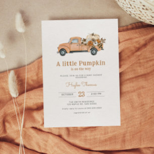 Een beetje Pumpkin Boho Baby shower Kaart